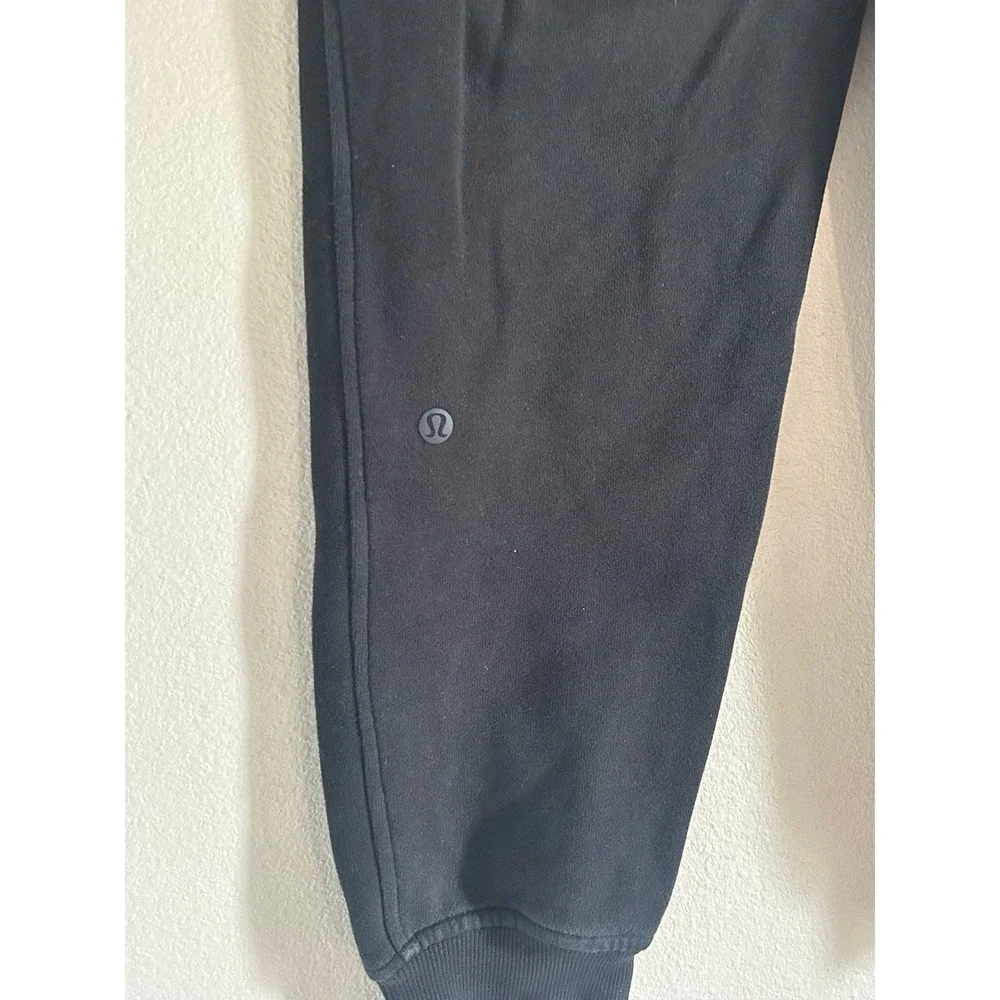 Lululemon Scuba High-Rise Jogger Black Cotton Fleece Sweatpants Size 0 W-27